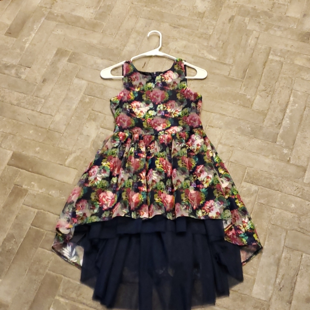 Floral girls high-low dress